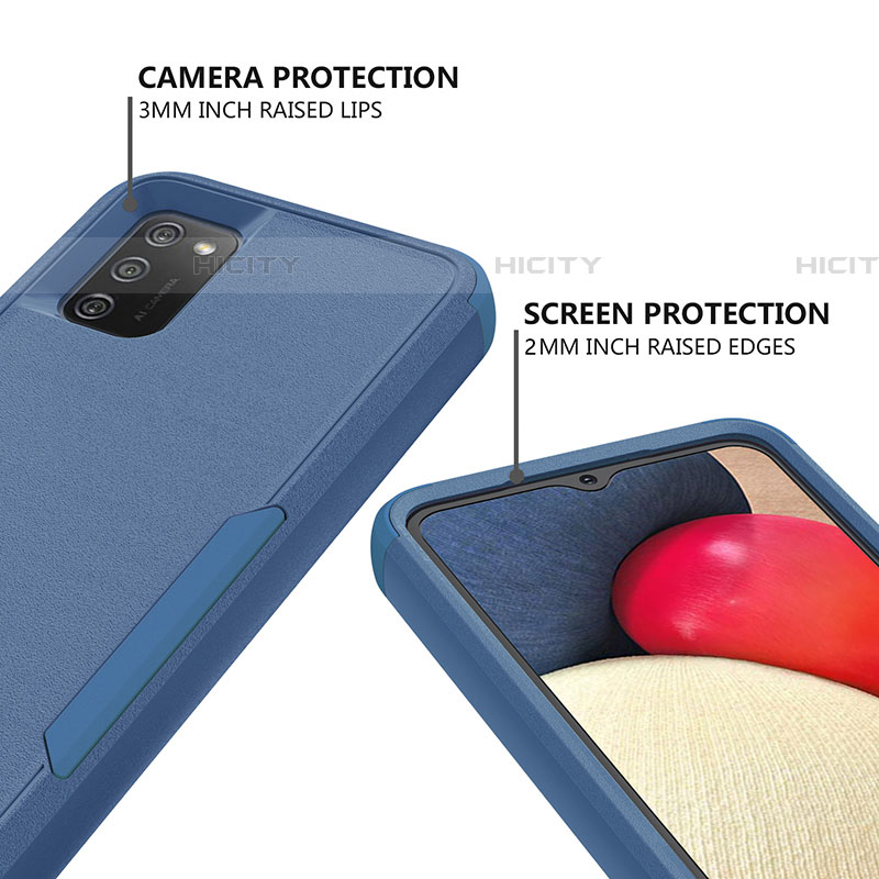 Custodia Silicone e Plastica Opaca Cover Fronte e Retro 360 Gradi MQ1 per Samsung Galaxy A03s