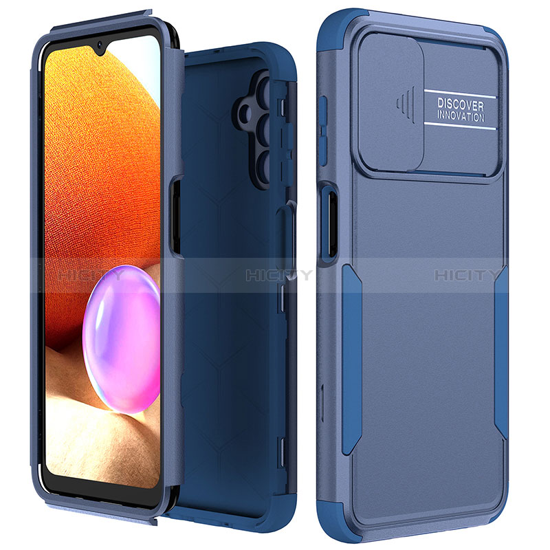 Custodia Silicone e Plastica Opaca Cover Fronte e Retro 360 Gradi MQ1 per Samsung Galaxy A04s Blu