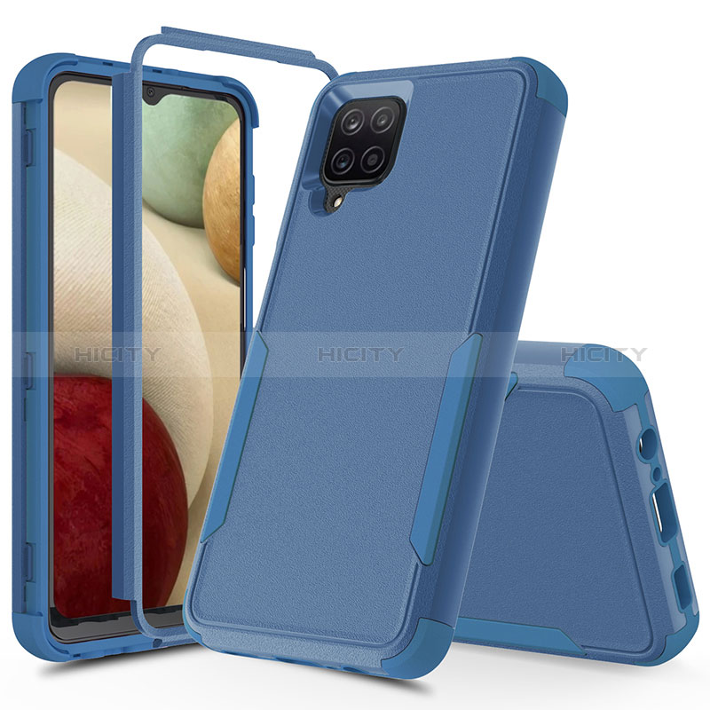 Custodia Silicone e Plastica Opaca Cover Fronte e Retro 360 Gradi MQ1 per Samsung Galaxy A12