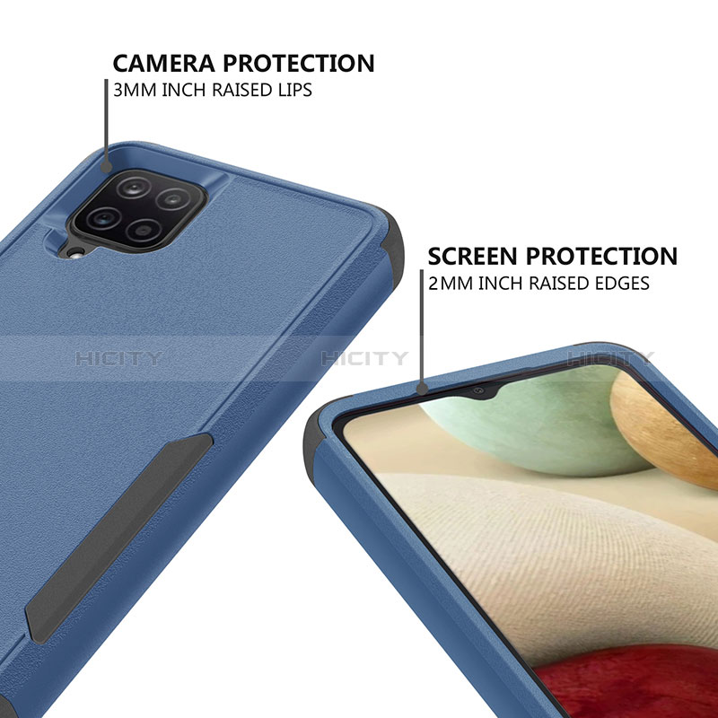 Custodia Silicone e Plastica Opaca Cover Fronte e Retro 360 Gradi MQ1 per Samsung Galaxy A12