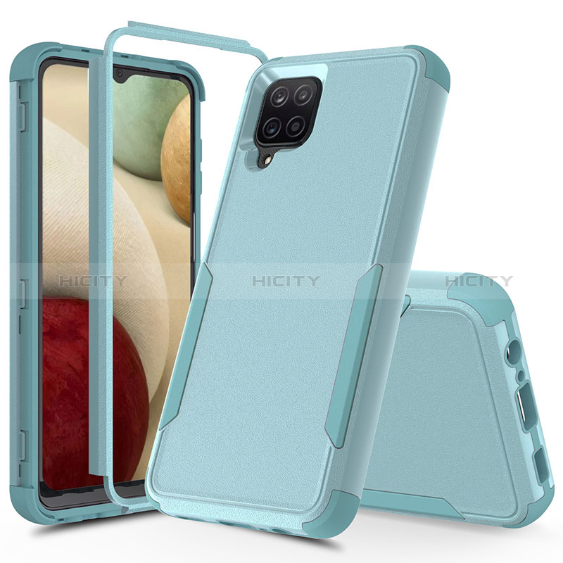 Custodia Silicone e Plastica Opaca Cover Fronte e Retro 360 Gradi MQ1 per Samsung Galaxy A12