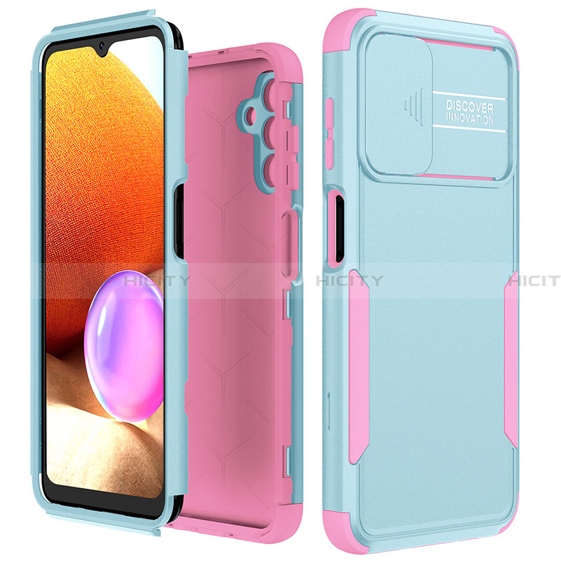 Custodia Silicone e Plastica Opaca Cover Fronte e Retro 360 Gradi MQ1 per Samsung Galaxy A13 5G Rosa Caldo