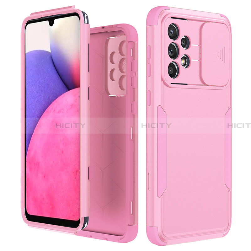 Custodia Silicone e Plastica Opaca Cover Fronte e Retro 360 Gradi MQ1 per Samsung Galaxy A33 5G Oro Rosa