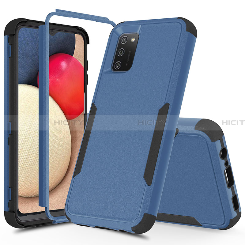 Custodia Silicone e Plastica Opaca Cover Fronte e Retro 360 Gradi MQ1 per Samsung Galaxy F02S SM-E025F