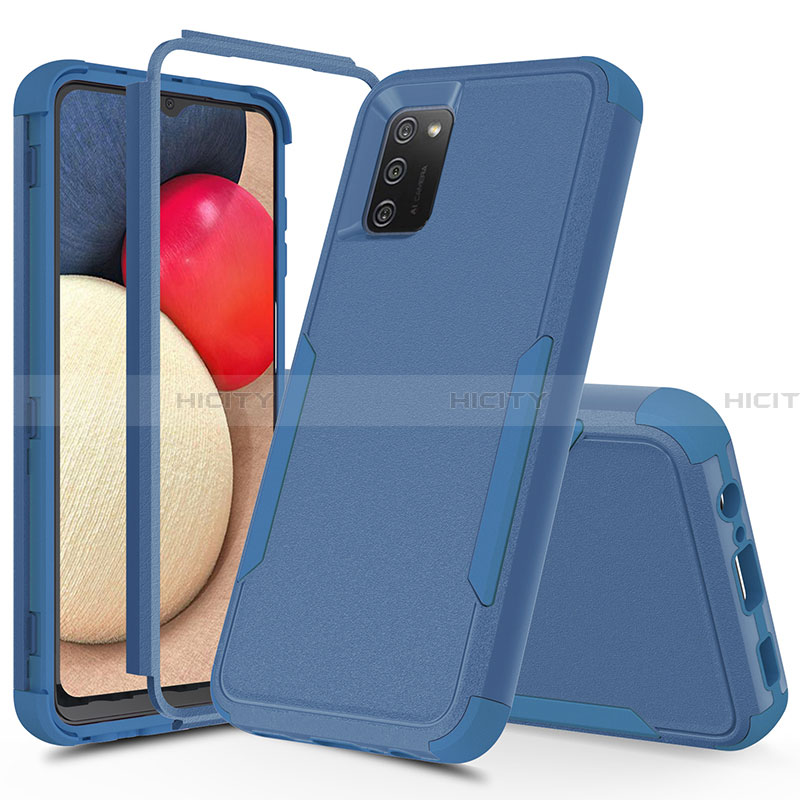 Custodia Silicone e Plastica Opaca Cover Fronte e Retro 360 Gradi MQ1 per Samsung Galaxy F02S SM-E025F