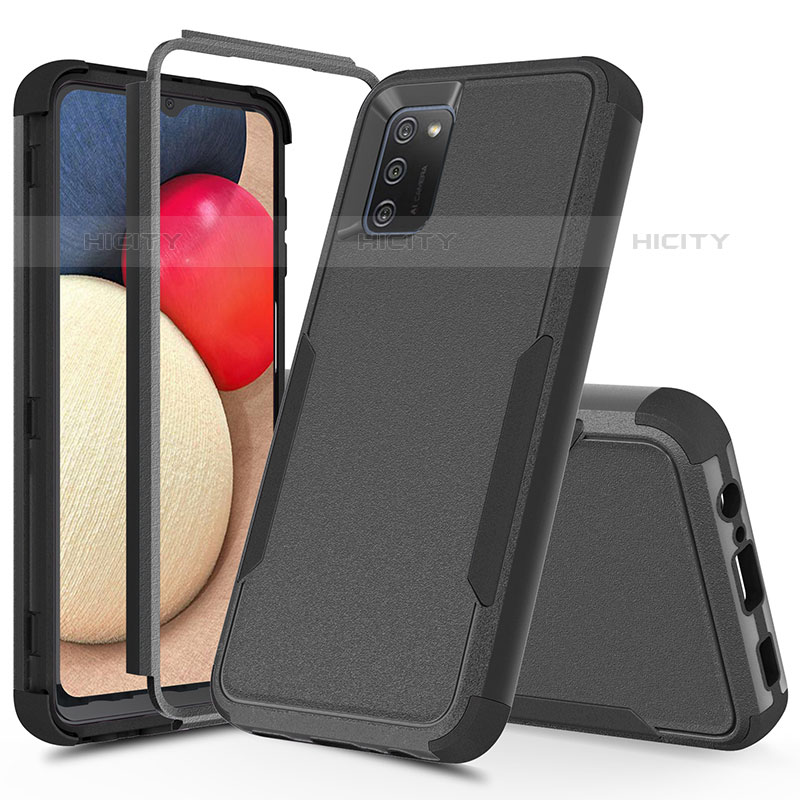 Custodia Silicone e Plastica Opaca Cover Fronte e Retro 360 Gradi MQ1 per Samsung Galaxy M02s