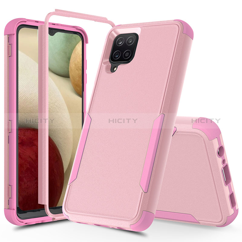 Custodia Silicone e Plastica Opaca Cover Fronte e Retro 360 Gradi MQ1 per Samsung Galaxy M12