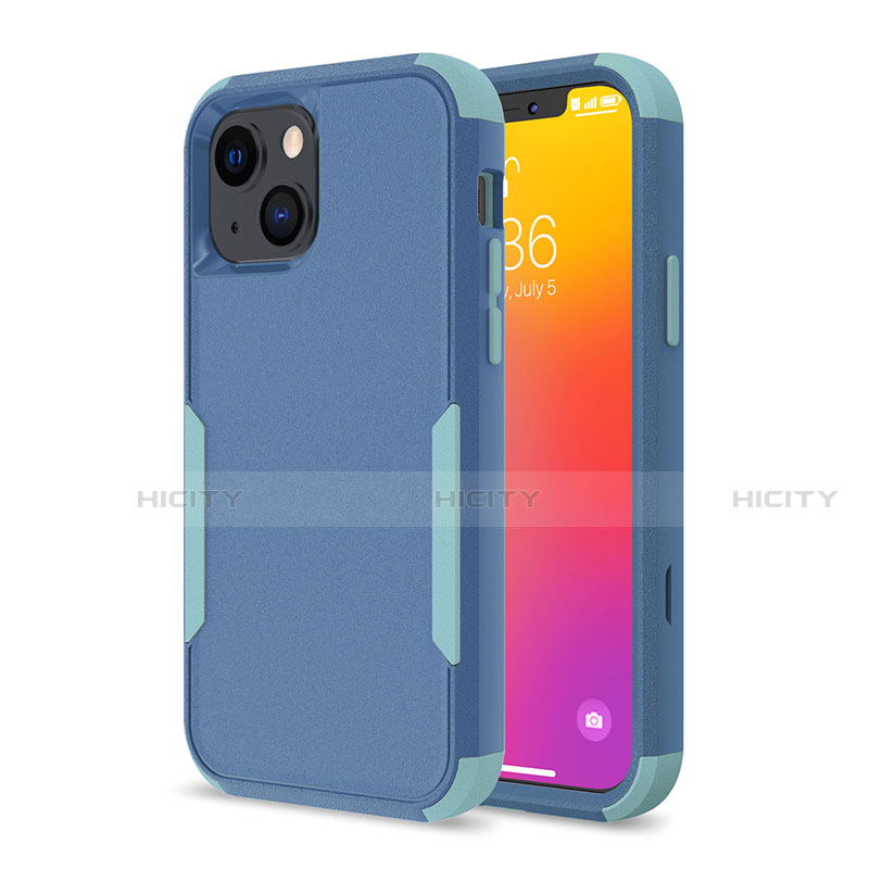 Custodia Silicone e Plastica Opaca Cover Fronte e Retro 360 Gradi per Apple iPhone 13