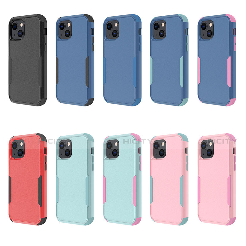 Custodia Silicone e Plastica Opaca Cover Fronte e Retro 360 Gradi per Apple iPhone 13 Mini