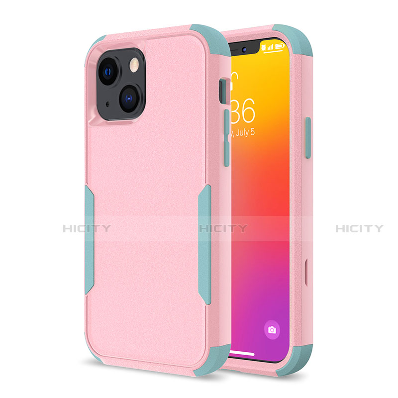 Custodia Silicone e Plastica Opaca Cover Fronte e Retro 360 Gradi per Apple iPhone 13 Mini