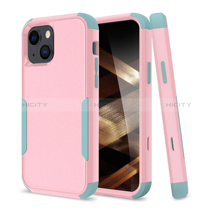 Custodia Silicone e Plastica Opaca Cover Fronte e Retro 360 Gradi per Apple iPhone 15