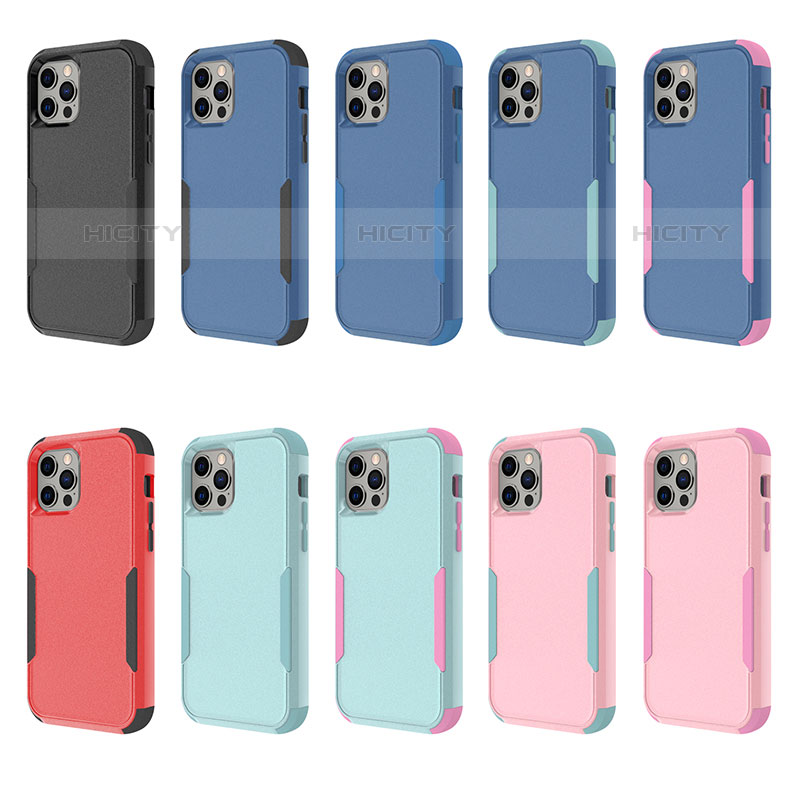 Custodia Silicone e Plastica Opaca Cover Fronte e Retro 360 Gradi per Apple iPhone 15 Pro