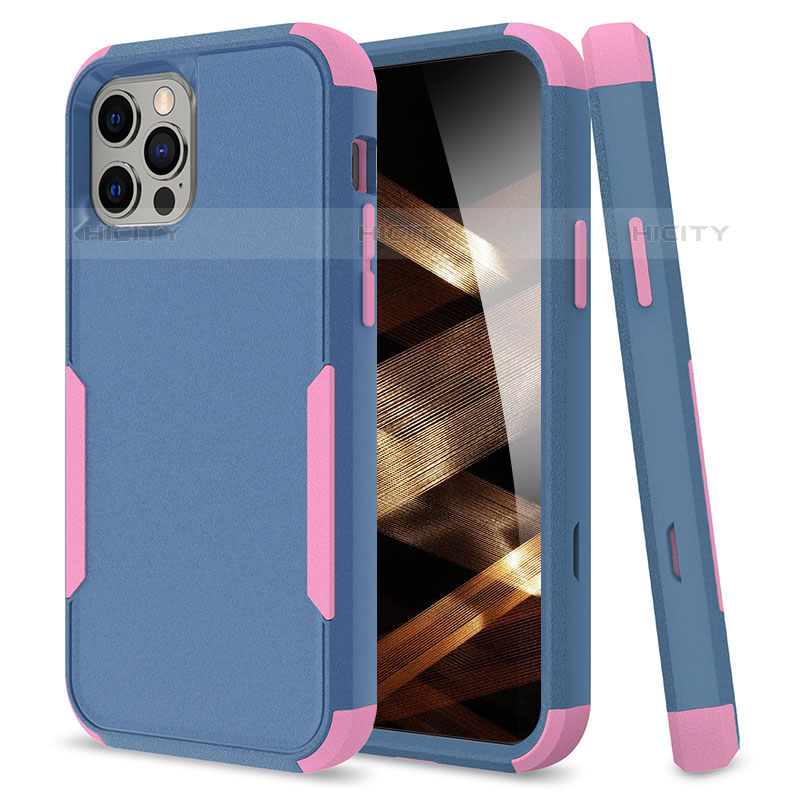 Custodia Silicone e Plastica Opaca Cover Fronte e Retro 360 Gradi per Apple iPhone 15 Pro Max Multicolore