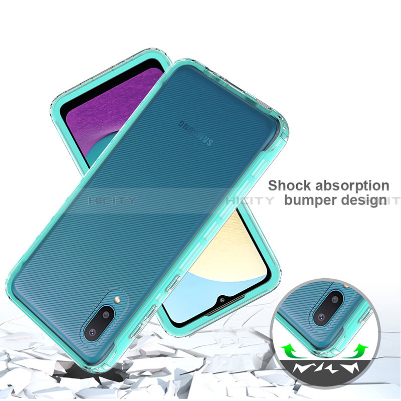 Custodia Silicone e Plastica Opaca Cover Fronte e Retro 360 Gradi per Samsung Galaxy A02