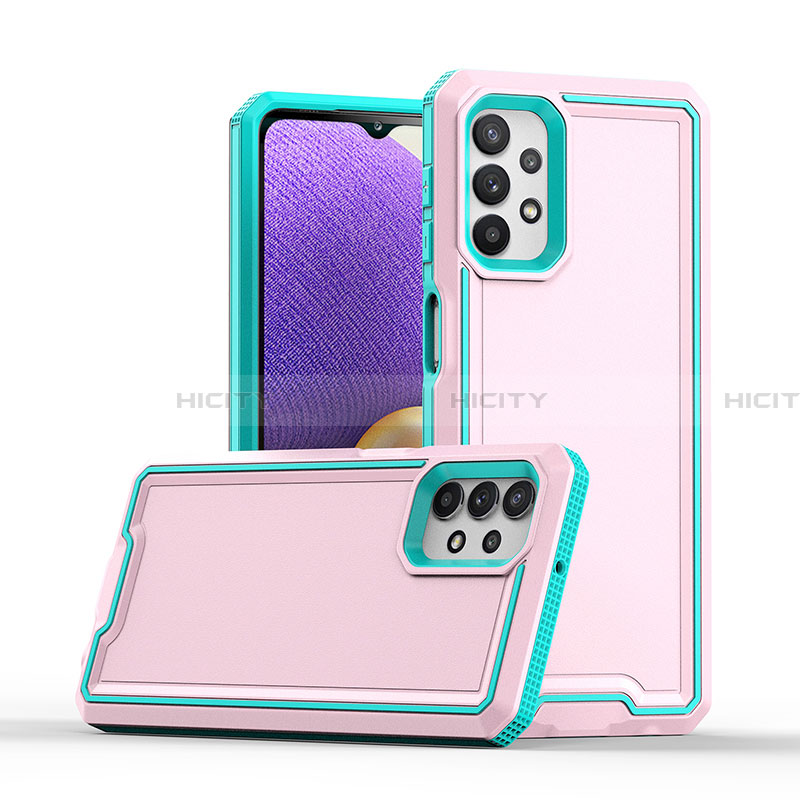 Custodia Silicone e Plastica Opaca Cover Fronte e Retro 360 Gradi Q01W per Samsung Galaxy A32 4G