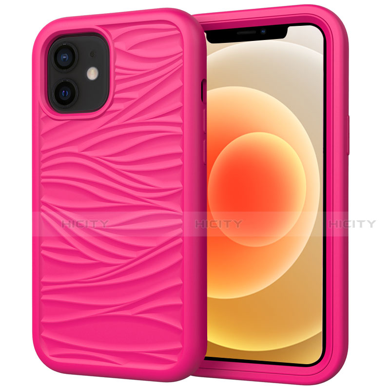 Custodia Silicone e Plastica Opaca Cover Fronte e Retro 360 Gradi R01 per Apple iPhone 12 Mini