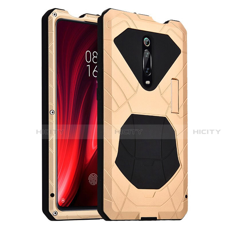 Custodia Silicone e Plastica Opaca Cover Fronte e Retro 360 Gradi R01 per Xiaomi Mi 9T Pro Oro