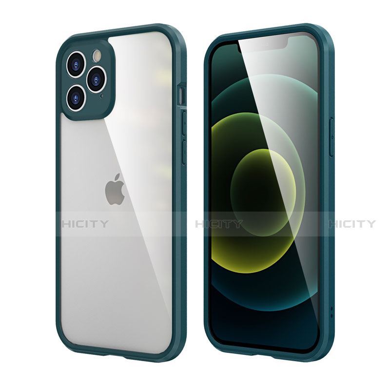 Custodia Silicone e Plastica Opaca Cover Fronte e Retro 360 Gradi R05 per Apple iPhone 12 Pro