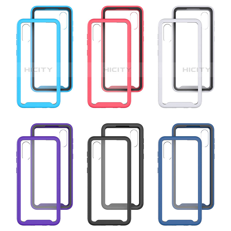 Custodia Silicone e Plastica Opaca Cover Fronte e Retro 360 Gradi U01 per Samsung Galaxy M02