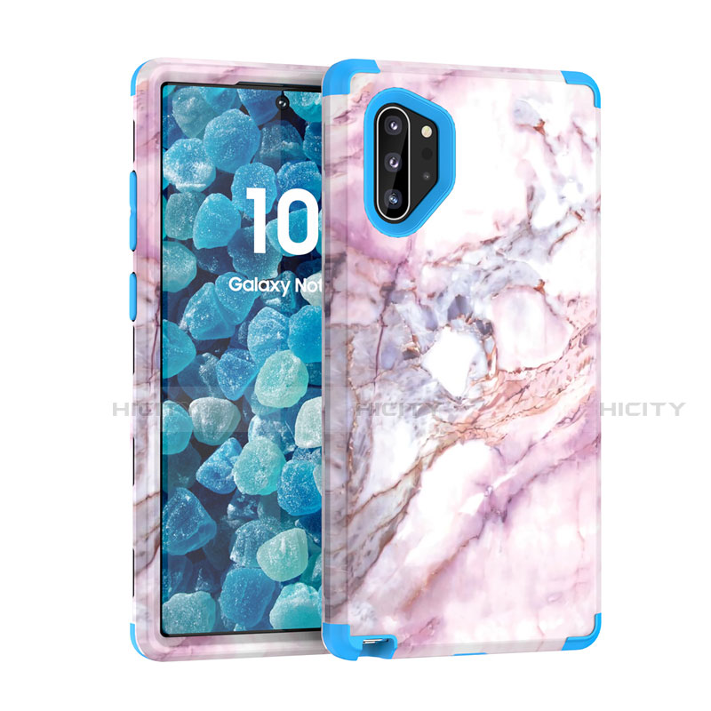 Custodia Silicone e Plastica Opaca Cover Fronte e Retro 360 Gradi U01 per Samsung Galaxy Note 10 Plus 5G