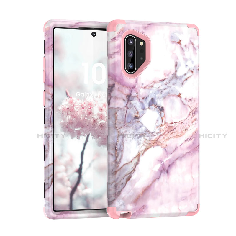 Custodia Silicone e Plastica Opaca Cover Fronte e Retro 360 Gradi U01 per Samsung Galaxy Note 10 Plus 5G