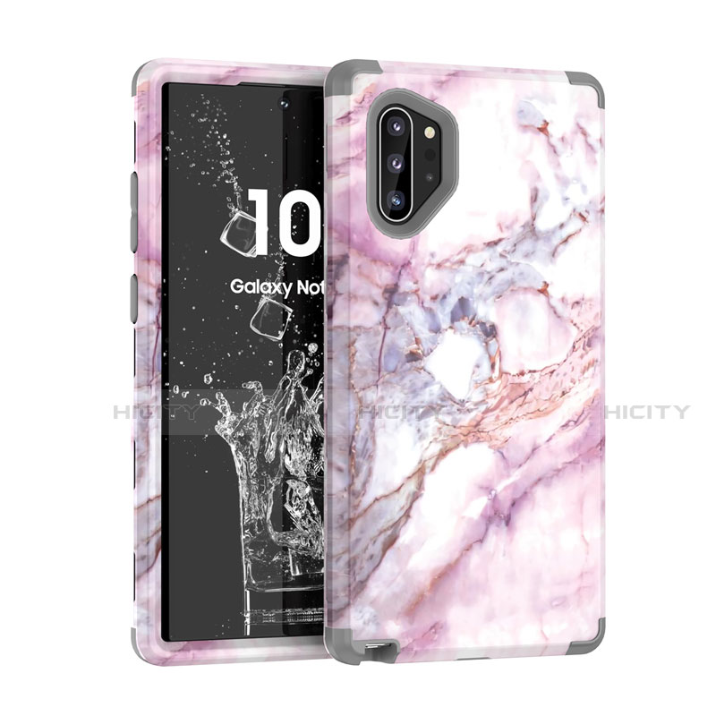 Custodia Silicone e Plastica Opaca Cover Fronte e Retro 360 Gradi U01 per Samsung Galaxy Note 10 Plus 5G