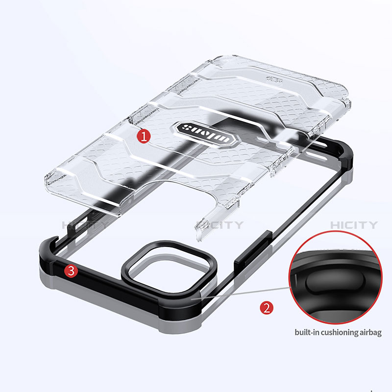 Custodia Silicone e Plastica Opaca Cover Fronte e Retro 360 Gradi U02 per Apple iPhone 14 Plus