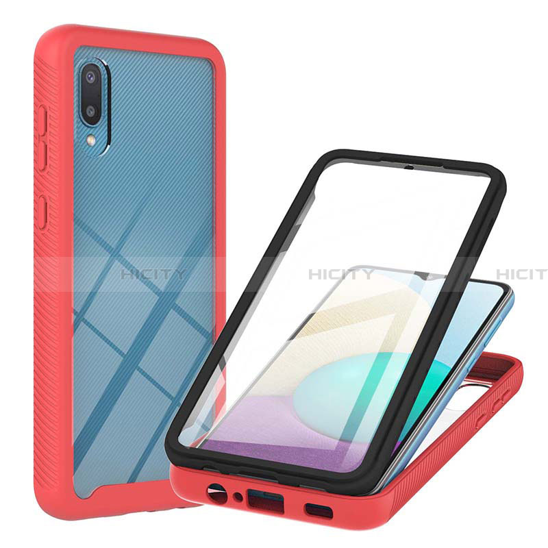 Custodia Silicone e Plastica Opaca Cover Fronte e Retro 360 Gradi U02 per Samsung Galaxy A02