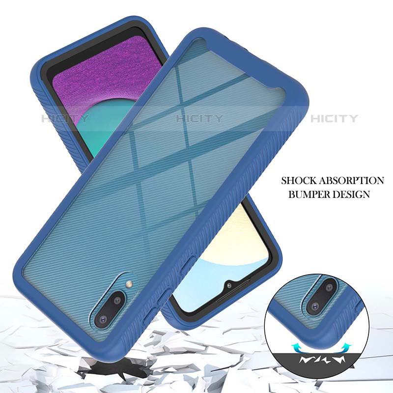 Custodia Silicone e Plastica Opaca Cover Fronte e Retro 360 Gradi U03 per Samsung Galaxy M02