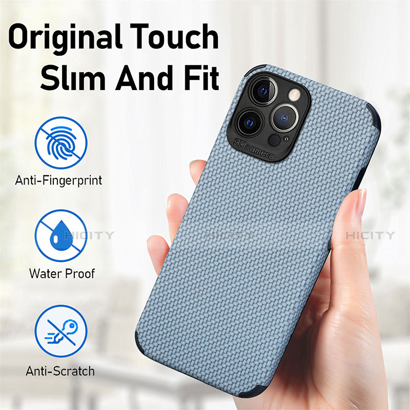 Custodia Silicone e Plastica Opaca Cover Fronte e Retro 360 Gradi U04 per Apple iPhone 13 Pro