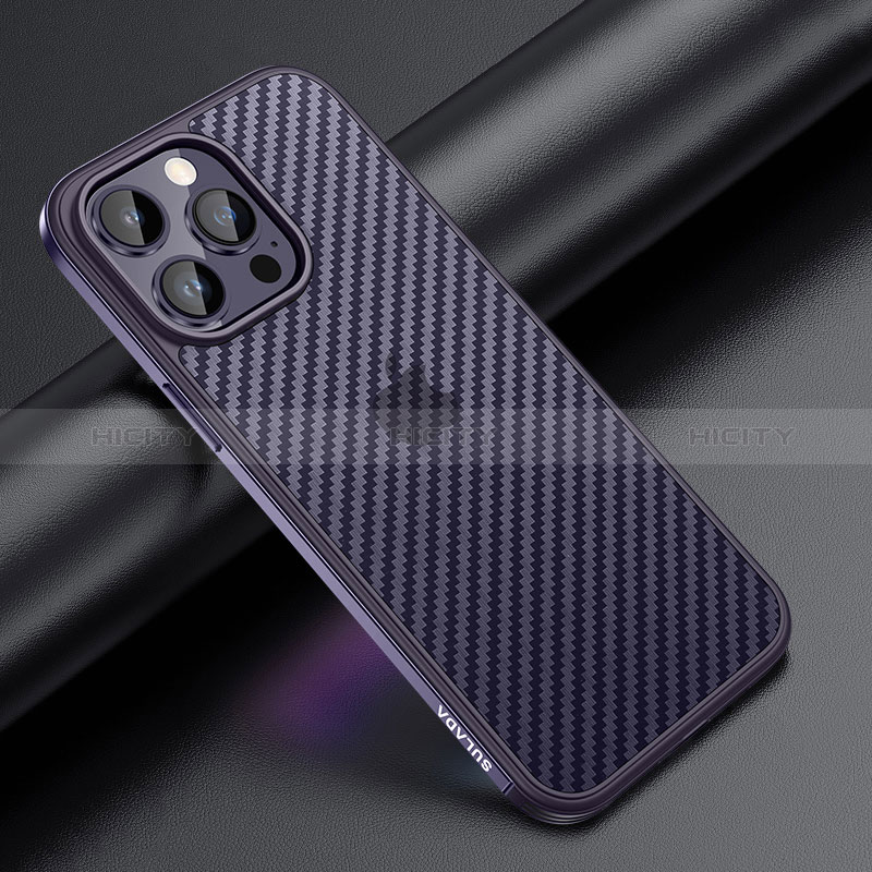 Custodia Silicone e Plastica Opaca Cover LD1 per Apple iPhone 13 Pro Max Viola