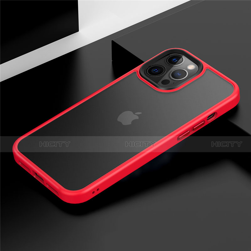 Custodia Silicone e Plastica Opaca Cover N01 per Apple iPhone 12 Pro Max Rosso