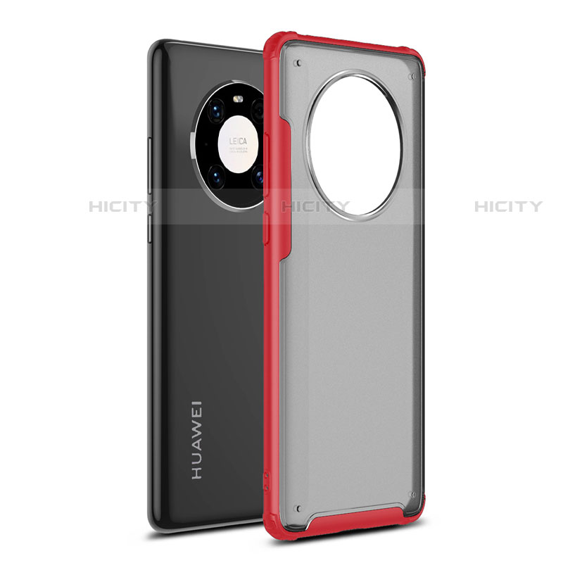 Custodia Silicone e Plastica Opaca Cover per Huawei Mate 40 Pro Rosso