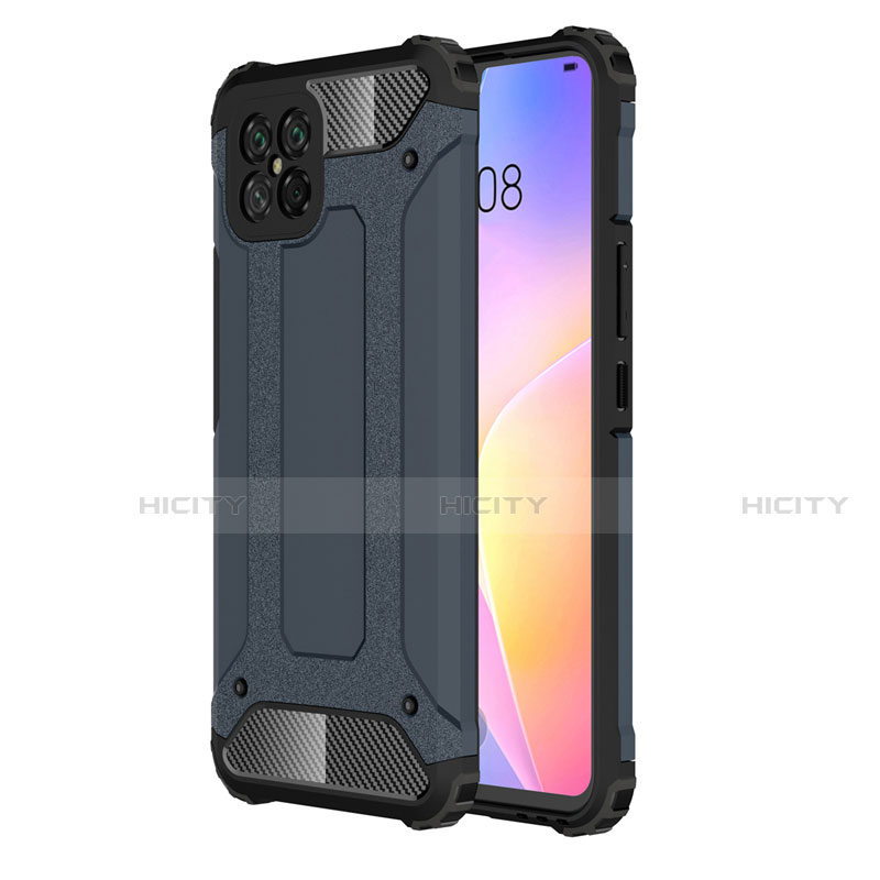 Custodia Silicone e Plastica Opaca Cover per Huawei Nova 8 SE 5G Blu Notte