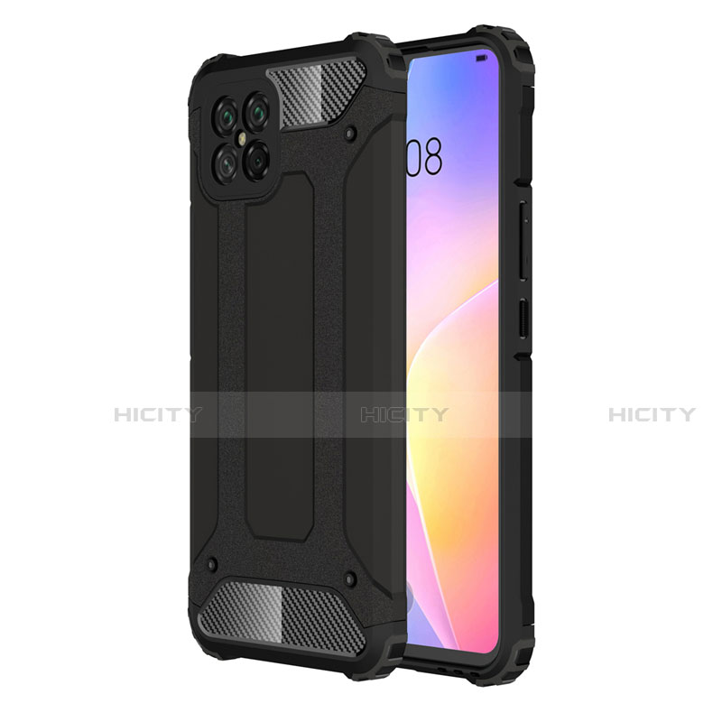 Custodia Silicone e Plastica Opaca Cover per Huawei Nova 8 SE 5G Nero