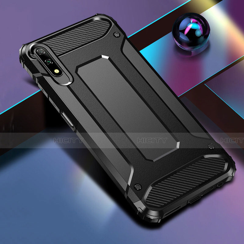 Custodia Silicone e Plastica Opaca Cover per Huawei P Smart Z (2019) Nero