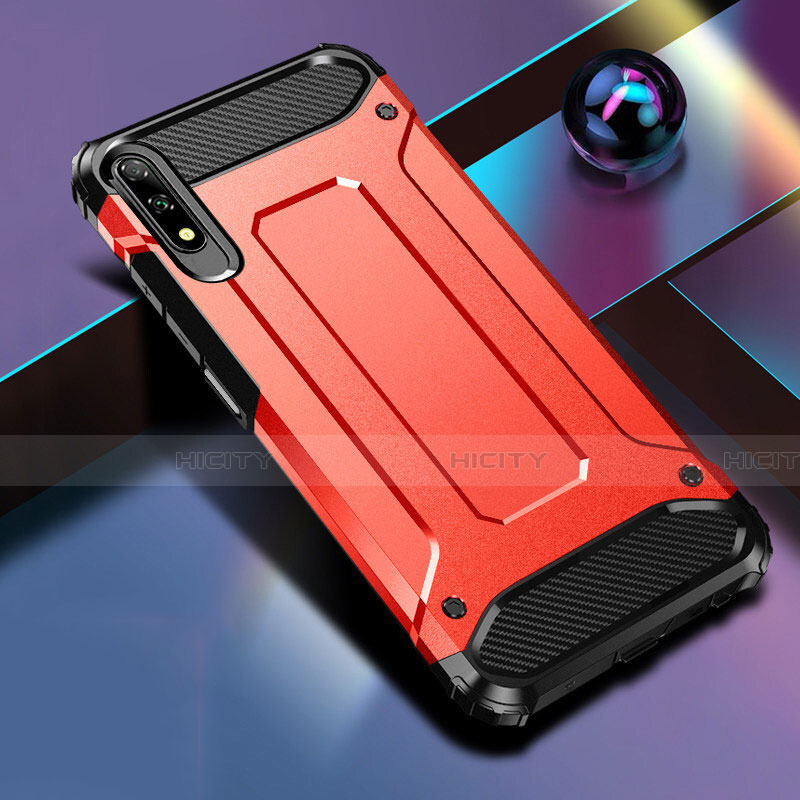 Custodia Silicone e Plastica Opaca Cover per Huawei Y9 Prime (2019) Rosso