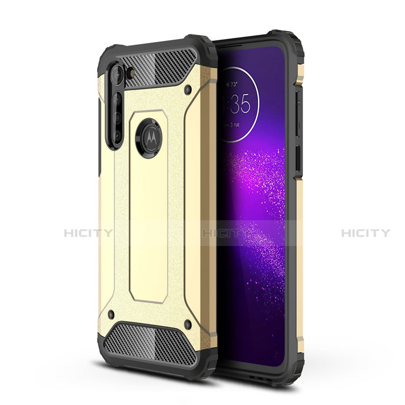 Custodia Silicone e Plastica Opaca Cover per Motorola Moto G8 Power Oro