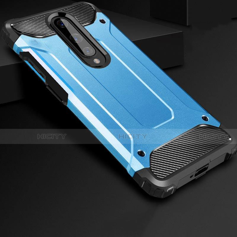 Custodia Silicone e Plastica Opaca Cover per OnePlus 8 Blu