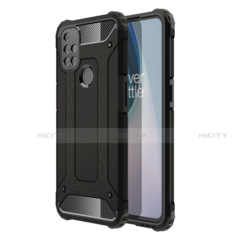 Custodia Silicone e Plastica Opaca Cover per OnePlus Nord N10 5G Nero