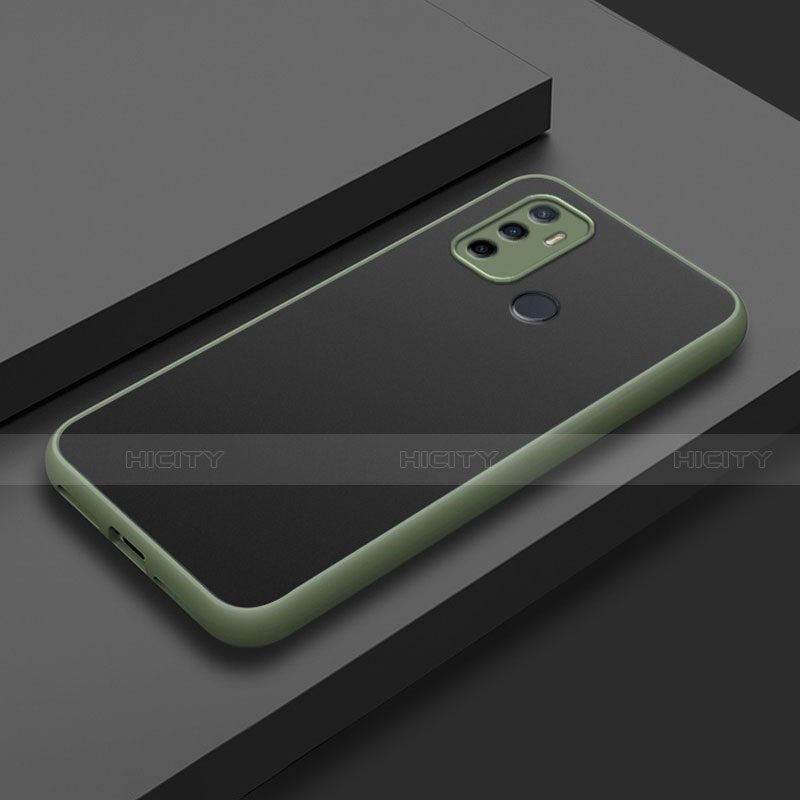 Custodia Silicone e Plastica Opaca Cover per Oppo A32 Verde Militare