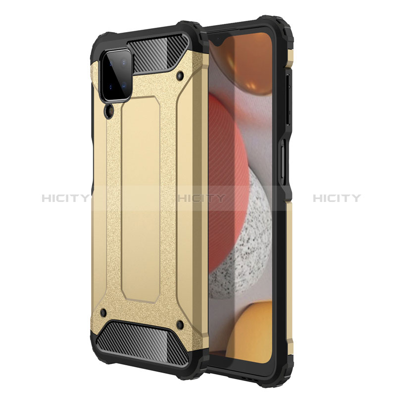 Custodia Silicone e Plastica Opaca Cover per Samsung Galaxy A12 5G Oro