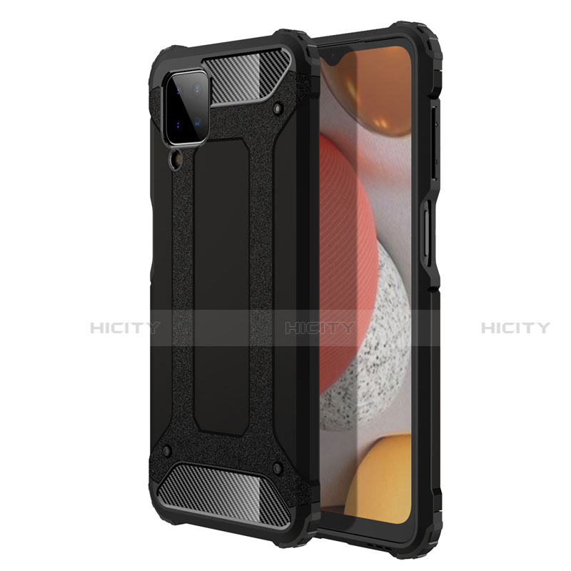 Custodia Silicone e Plastica Opaca Cover per Samsung Galaxy A12 Nero