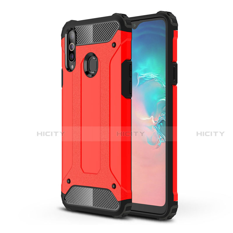 Custodia Silicone e Plastica Opaca Cover per Samsung Galaxy A20s Rosso