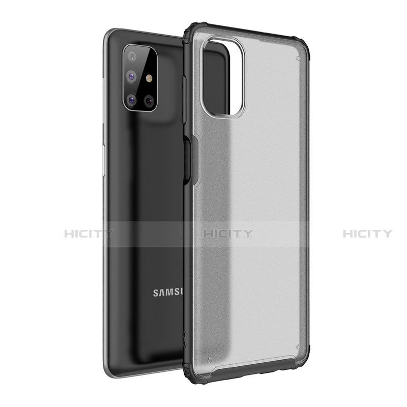 Custodia Silicone e Plastica Opaca Cover per Samsung Galaxy M51 Nero