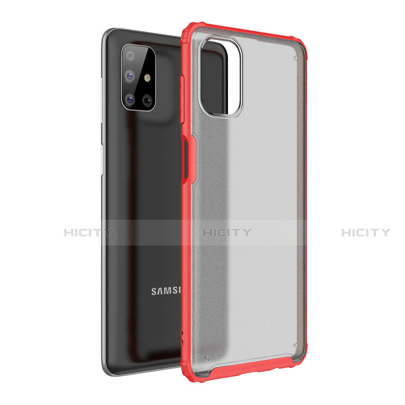 Custodia Silicone e Plastica Opaca Cover per Samsung Galaxy M51 Rosso