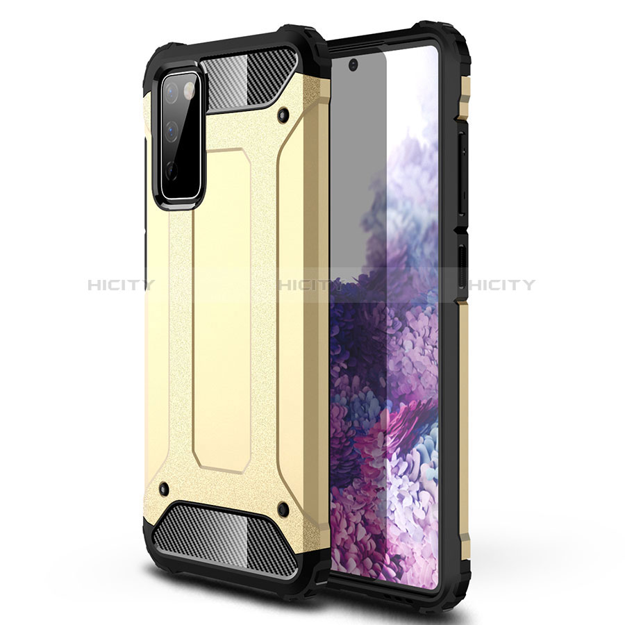 Custodia Silicone e Plastica Opaca Cover per Samsung Galaxy S20 FE 4G Oro