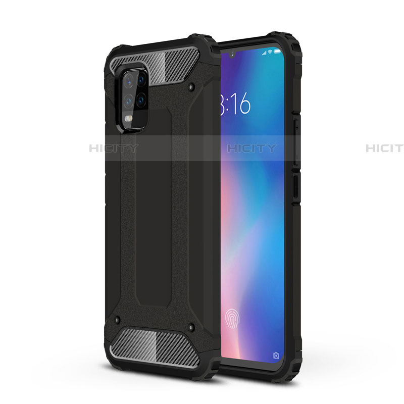 Custodia Silicone e Plastica Opaca Cover per Xiaomi Mi 10 Lite Nero