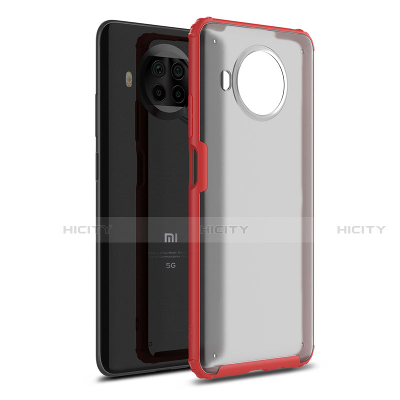 Custodia Silicone e Plastica Opaca Cover per Xiaomi Mi 10i 5G Rosso