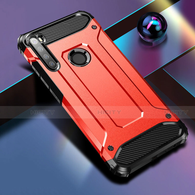 Custodia Silicone e Plastica Opaca Cover per Xiaomi Redmi Note 8 Rosso